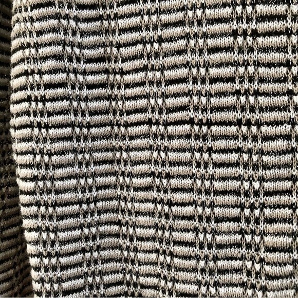 Loft Tan Black White Metallic Striped Button Up Cardigan Size Small - Picture 5 of 7